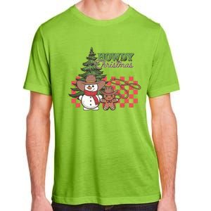 Howdy Christmas Snow Gingerbread Retro Christmas Cow Great Gift Adult ChromaSoft Performance T-Shirt