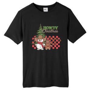 Howdy Christmas Snow Gingerbread Retro Christmas Cow Great Gift Tall Fusion ChromaSoft Performance T-Shirt