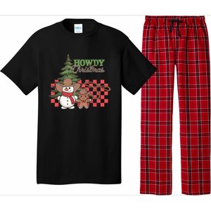 Howdy Christmas Snow Gingerbread Retro Christmas Cow Great Gift Pajama Set