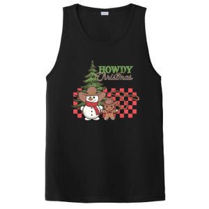 Howdy Christmas Snow Gingerbread Retro Christmas Cow Great Gift PosiCharge Competitor Tank