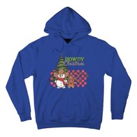 Howdy Christmas Snow Gingerbread Retro Christmas Cow Great Gift Hoodie