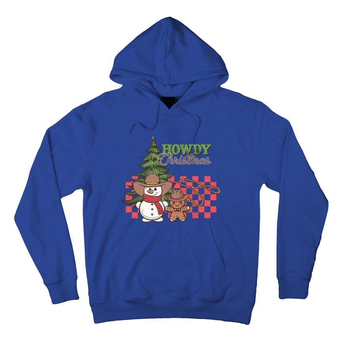 Howdy Christmas Snow Gingerbread Retro Christmas Cow Great Gift Hoodie