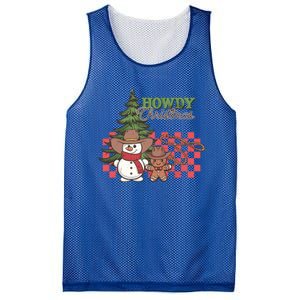 Howdy Christmas Snow Gingerbread Retro Christmas Cow Great Gift Mesh Reversible Basketball Jersey Tank