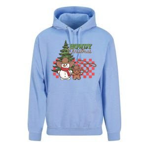 Howdy Christmas Snow Gingerbread Retro Christmas Cow Great Gift Unisex Surf Hoodie