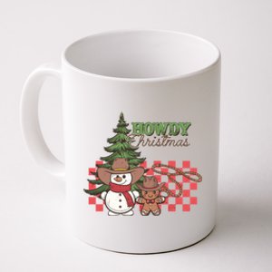 Howdy Christmas Snow Gingerbread Retro Christmas Cow Great Gift Coffee Mug