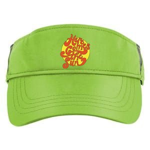 Here Comes The Sun Summer Beach Retro Adult Drive Performance Visor