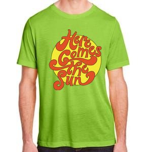 Here Comes The Sun Summer Beach Retro Adult ChromaSoft Performance T-Shirt