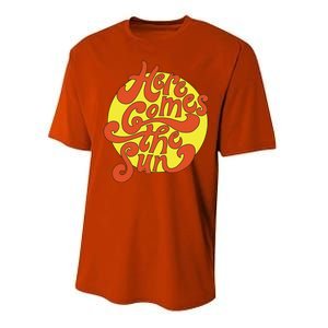 Here Comes The Sun Summer Beach Retro Performance Sprint T-Shirt