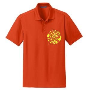 Here Comes The Sun Summer Beach Retro Dry Zone Grid Polo