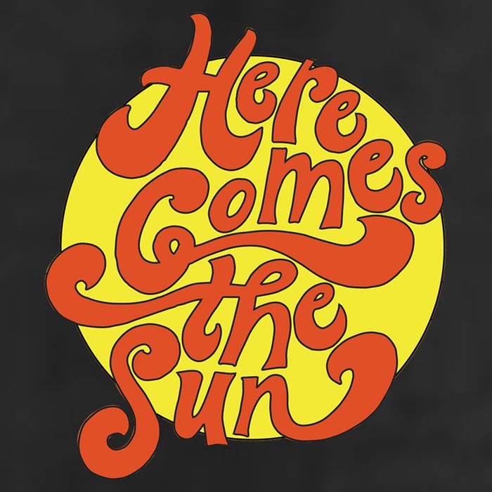 Here Comes The Sun Summer Beach Retro 7 Panel Mesh Trucker Snapback Hat