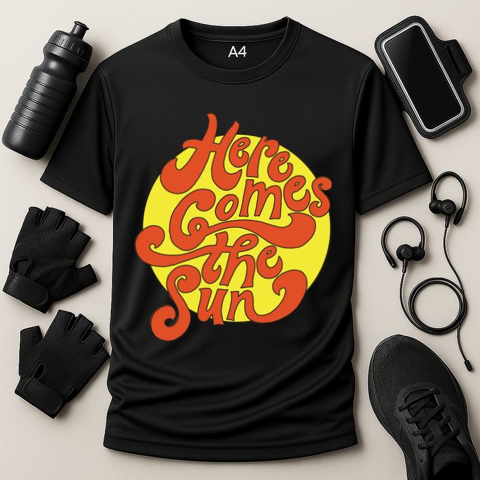 Here Comes The Sun Summer Beach Retro Cooling Performance Crew T-Shirt
