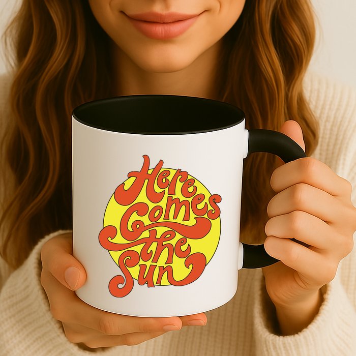Here Comes The Sun Summer Beach Retro Mug