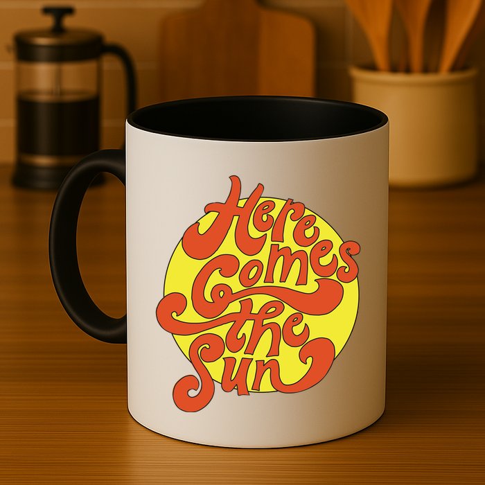 Here Comes The Sun Summer Beach Retro Mug