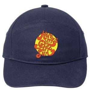 Here Comes The Sun Summer Beach Retro 7-Panel Snapback Hat