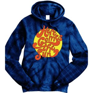 Here Comes The Sun Summer Beach Retro Tie Dye Hoodie