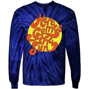 Here Comes The Sun Summer Beach Retro Tie-Dye Long Sleeve Shirt