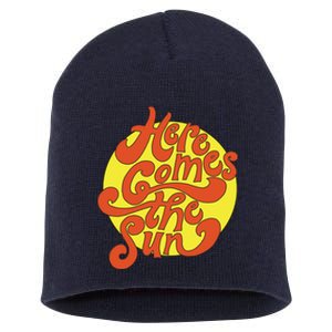 Here Comes The Sun Summer Beach Retro Short Acrylic Beanie