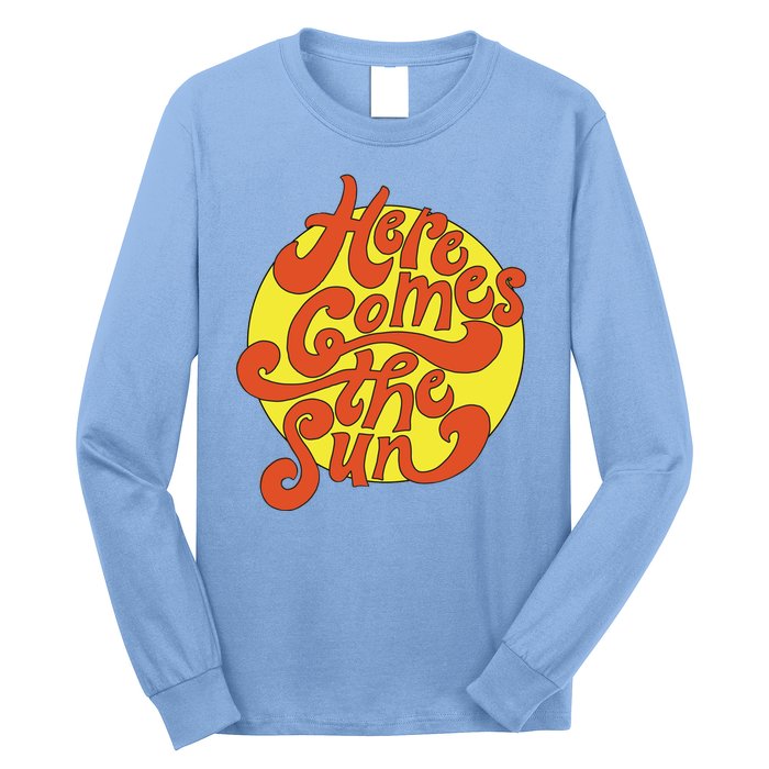 Here Comes The Sun Summer Beach Retro Long Sleeve Shirt