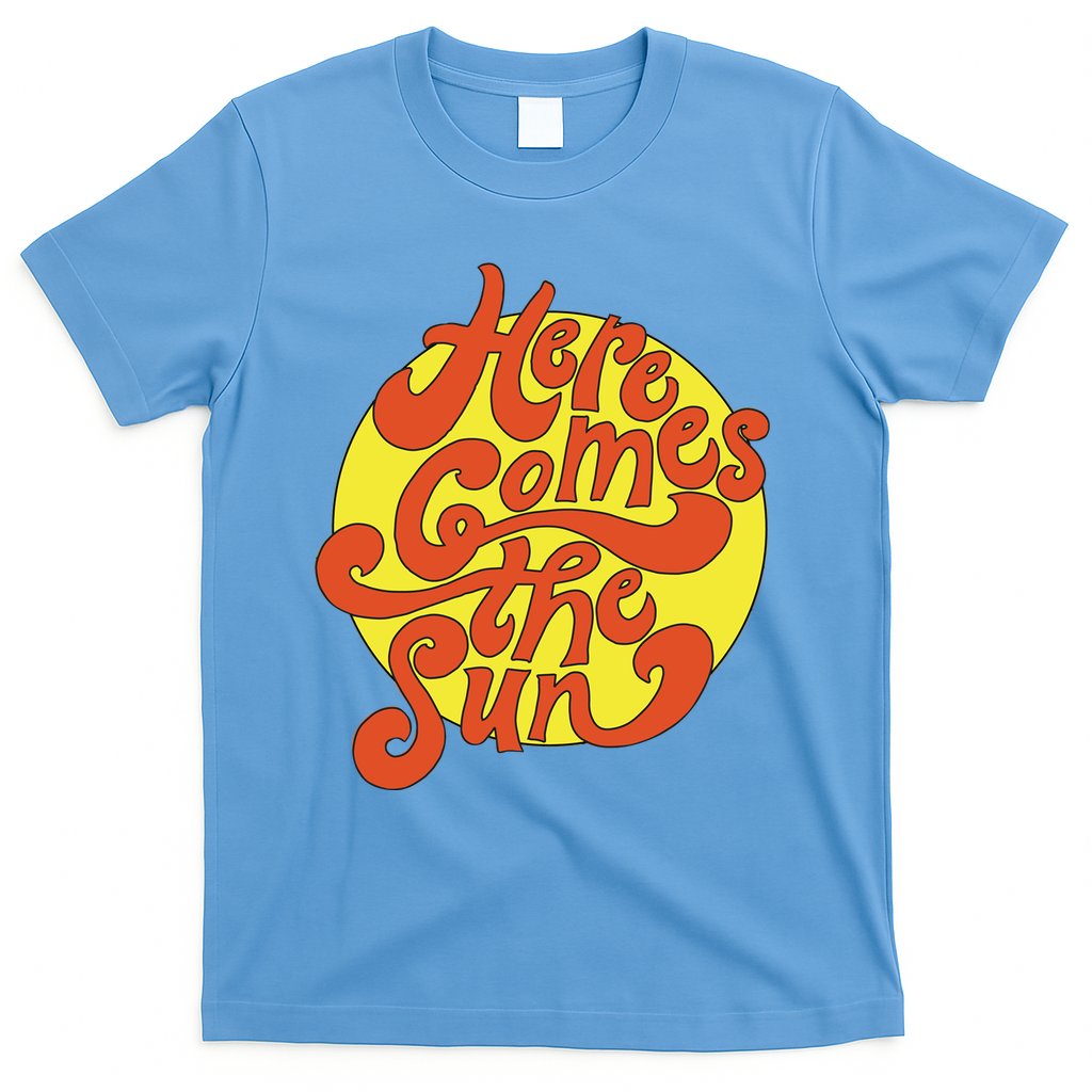 Here Comes The Sun Summer Beach Retro T-Shirt