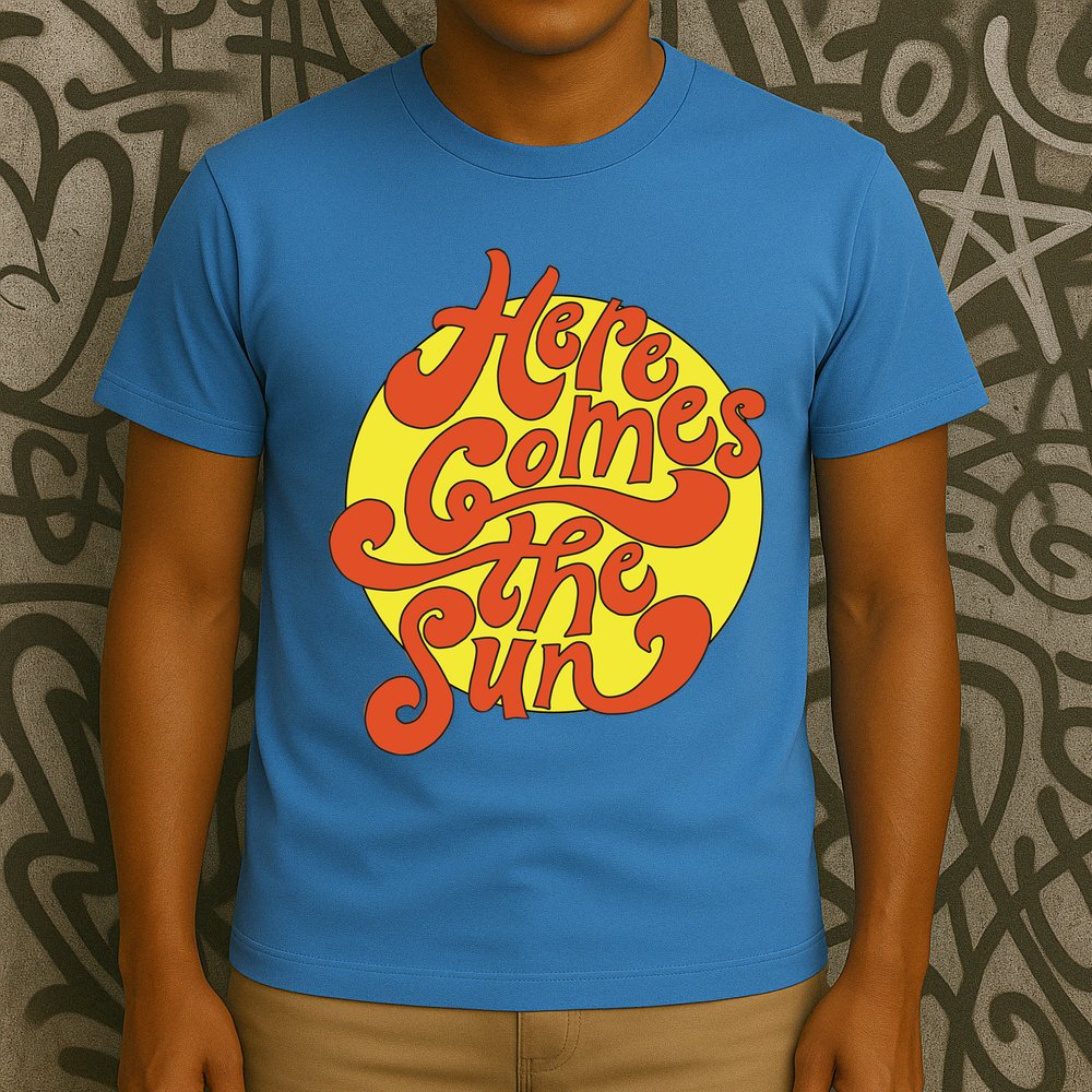 Here Comes The Sun Summer Beach Retro T-Shirt