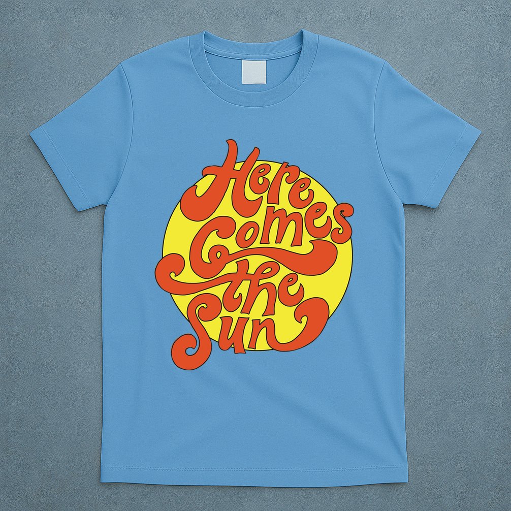 Here Comes The Sun Summer Beach Retro T-Shirt