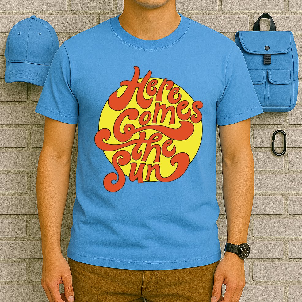Here Comes The Sun Summer Beach Retro T-Shirt