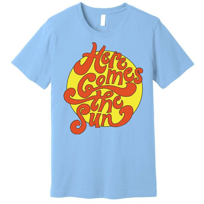 Here Comes The Sun Summer Beach Retro Premium T-Shirt