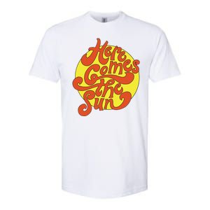 Here Comes The Sun Summer Beach Retro Softstyle CVC T-Shirt