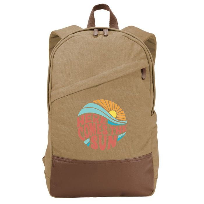 Here Comes The Sun  Baby Summer Beach Cotton Canvas Backpack