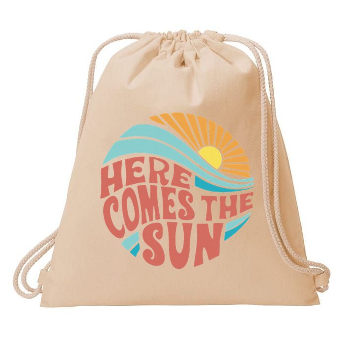 Here Comes The Sun  Baby Summer Beach Drawstring Bag