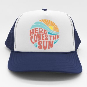 Here Comes The Sun  Baby Summer Beach Trucker Hat