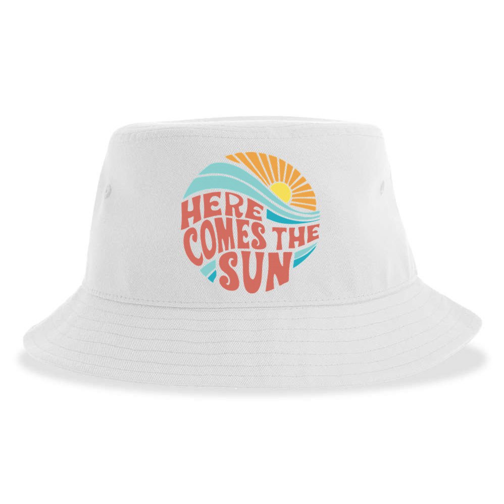 Here Comes The Sun  Baby Summer Beach Sustainable Bucket Hat