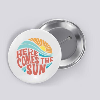 Here Comes The Sun  Baby Summer Beach Button