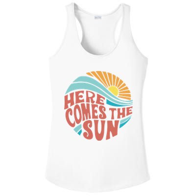 Here Comes The Sun  Baby Summer Beach Ladies PosiCharge Competitor Racerback Tank