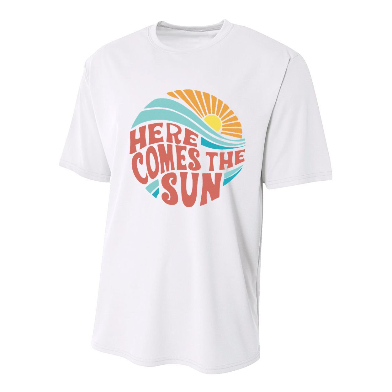 Here Comes The Sun  Baby Summer Beach Youth Performance Sprint T-Shirt