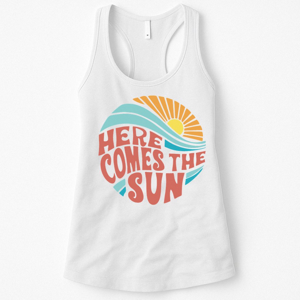 Here Comes The Sun  Baby Summer Beach Womens Tank Top