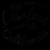 Heads Carolina Tail California Western Summer Beach Paradise Flat Bill Trucker Hat