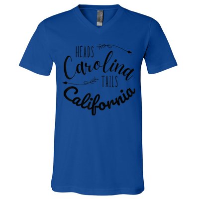 Heads Carolina Tail California Western Summer Beach Paradise V-Neck T-Shirt