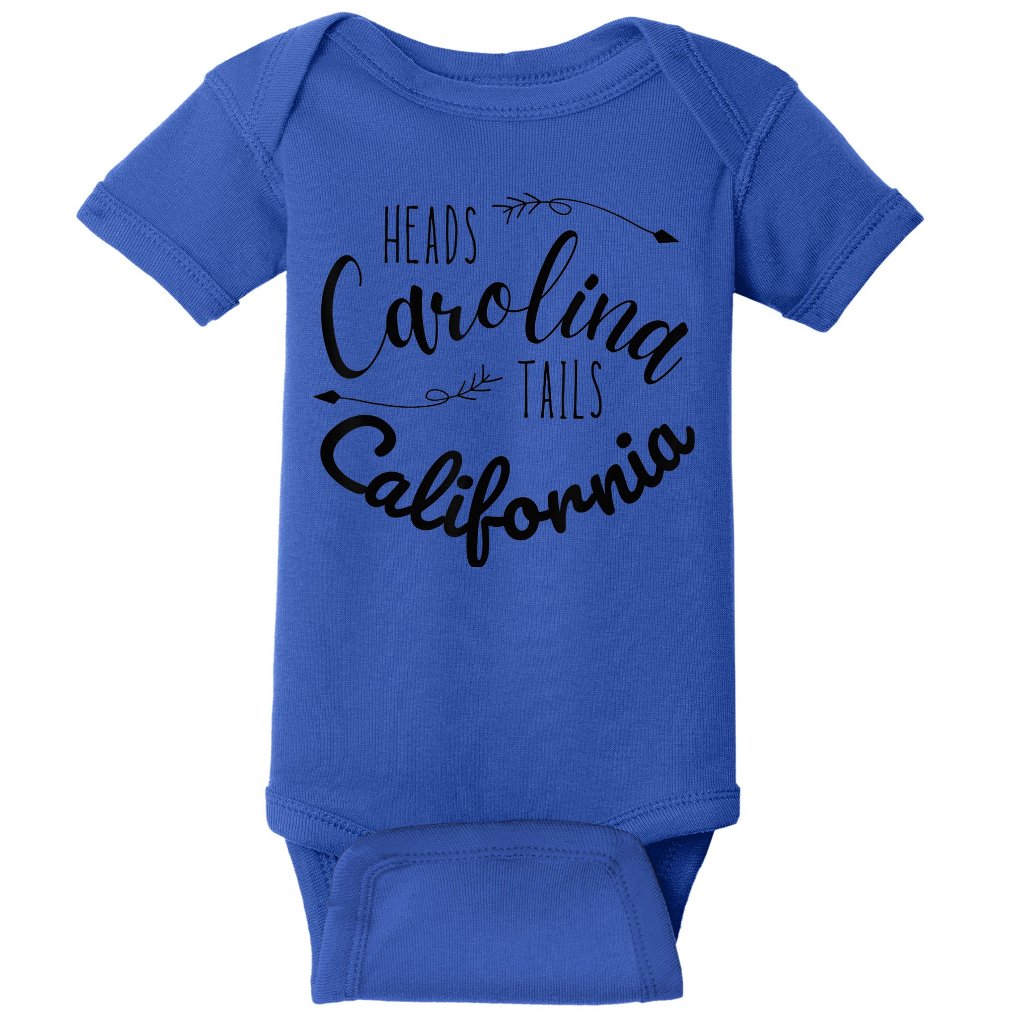 Heads Carolina Tail California Western Summer Beach Paradise Baby Bodysuit