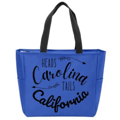 Heads Carolina Tail California Western Summer Beach Paradise Zip Tote Bag
