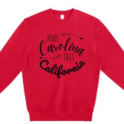 Heads Carolina Tail California Western Summer Beach Paradise Premium Crewneck Sweatshirt