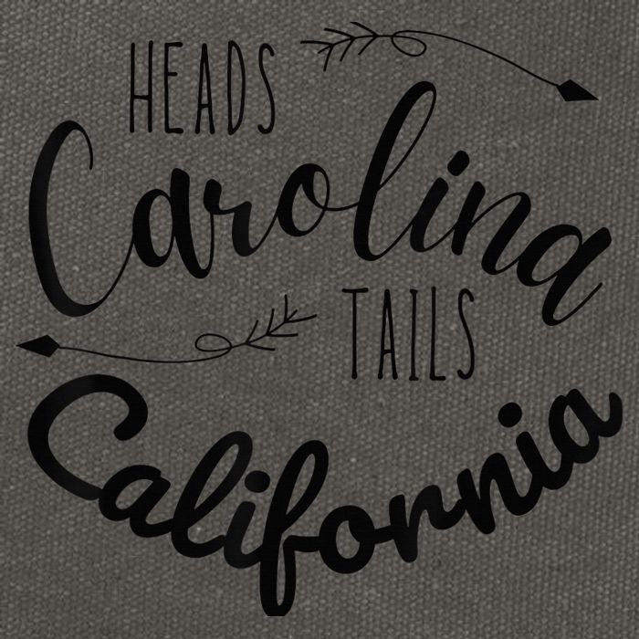 Heads Carolina Tail California Western Summer Beach Paradise Cotton Canvas Backpack