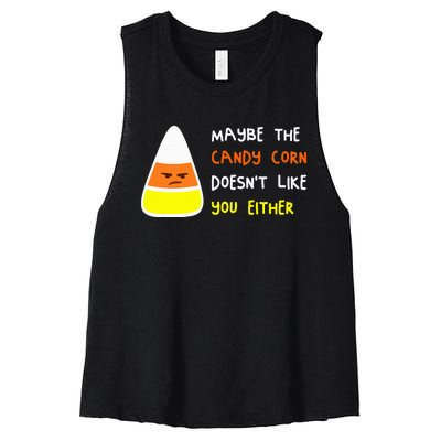 Halloween Costume Team Candy Corn Women's Racerback Cropped Tank