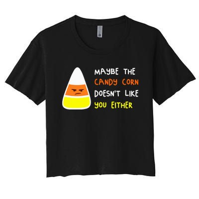 Halloween Costume Team Candy Corn Women's Crop Top Tee