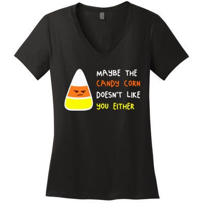 Halloween Costume Team Candy Corn Women's V-Neck T-Shirt