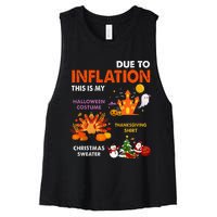 Halloween Costume Thanksgiving Ugly Christmas Women's Racerback Cropped Tank