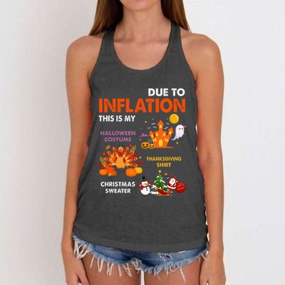 Halloween Costume Thanksgiving Ugly Christmas Women's Knotted Racerback Tank