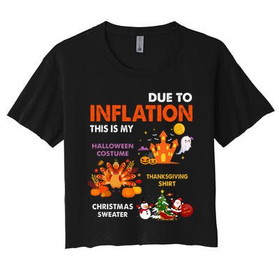 Halloween Costume Thanksgiving Ugly Christmas Women's Crop Top Tee