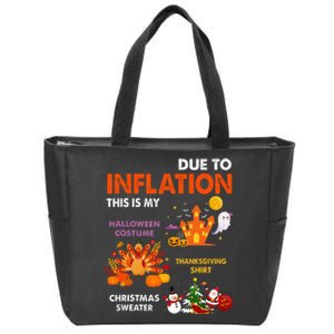 Halloween Costume Thanksgiving Ugly Christmas Zip Tote Bag