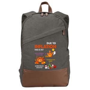 Halloween Costume Thanksgiving Ugly Christmas Cotton Canvas Backpack